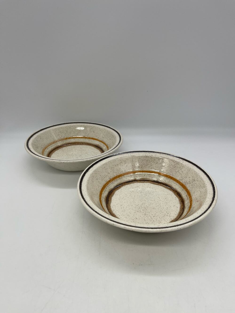 Shannon Aran Stone Santos Set of 2 Soup / Cereal Bowls Made in Ireland 7"